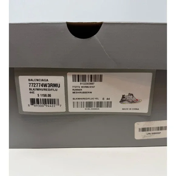 Balenciaga Runner Sneaker Red/Yellow Size 11 US 44 EU - Picture 8 of 10